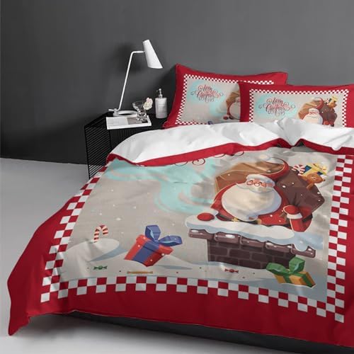 LooPoP Christmas Duvet Cover Set 3 Piece California King 1