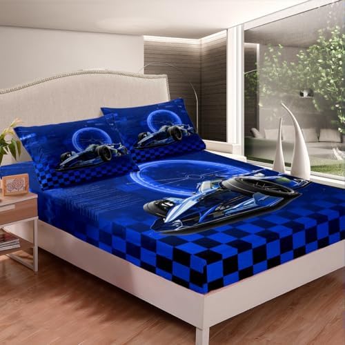 Feelyou Racing Car Twin Size Kids Bed Sheet Set