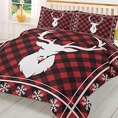 LooPoP Christmas Comforter Set 3 Piece California King Size