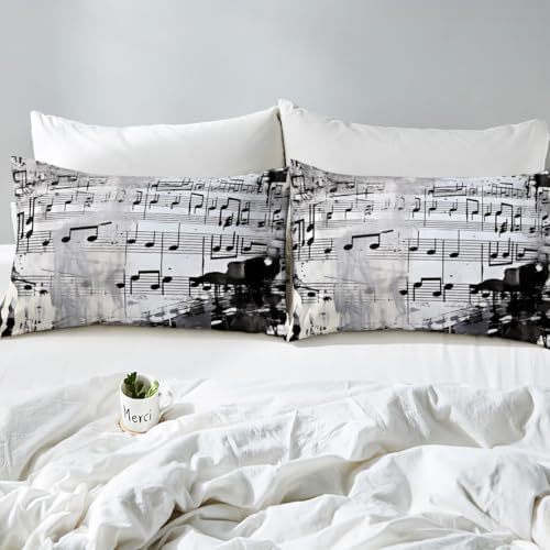 Feelyou Music Duvet Cover Queen Size with Zipper