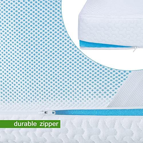 Coldwind Cooling Mattress Cover Queen Size 3 Inch Zippered Encasement