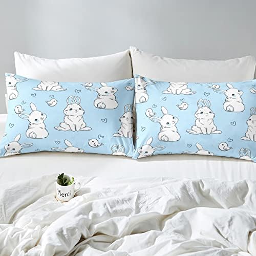Feelyou Kids Rabbit Bed Sheet Set Twin Size 2Pcs