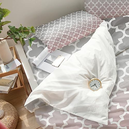 LooPoP 4PCS California King Duvet Cover Set with Retro Moroccan Design