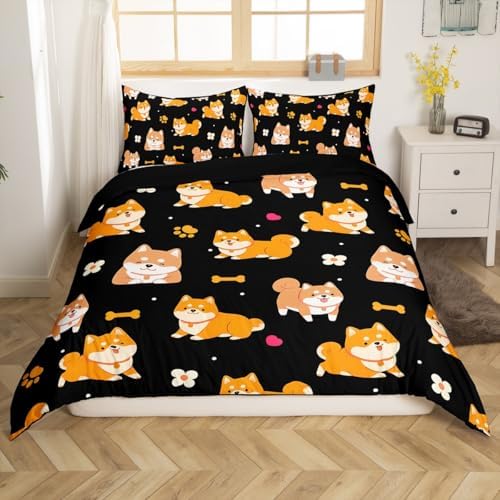 Erosebridal Shiba Inu Duvet Cover Set
