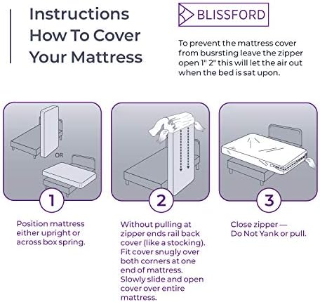 Blissford Vinyl Zippered Queen Mattress Protector