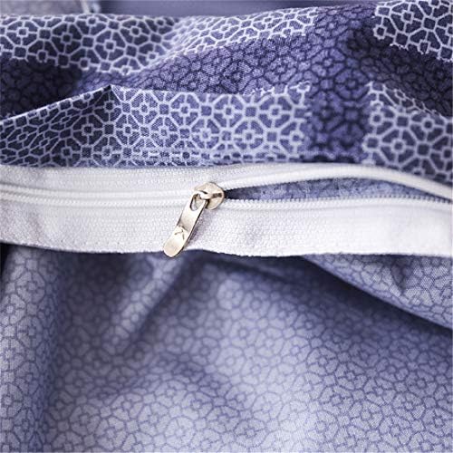 Homebed Grid Plaid Duvet Cover Set Queen