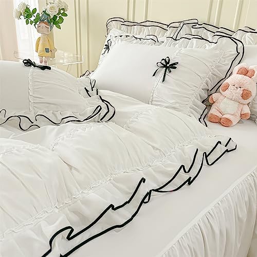 IHOUSTRIY Twin Duvet Cover Set with Bowtie and Zipper 1