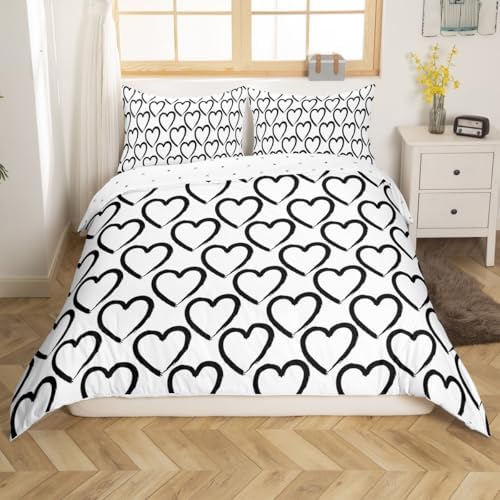 Erosebridal Love Duvet Cover Heart Shaped Set Twin