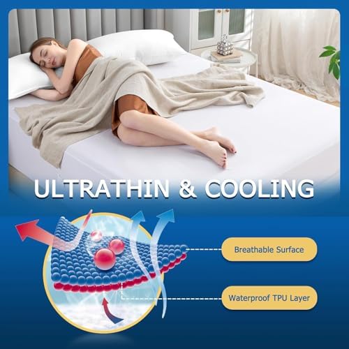 Parkdeny Twin Waterproof Mattress Cover Breathable Noiseless
