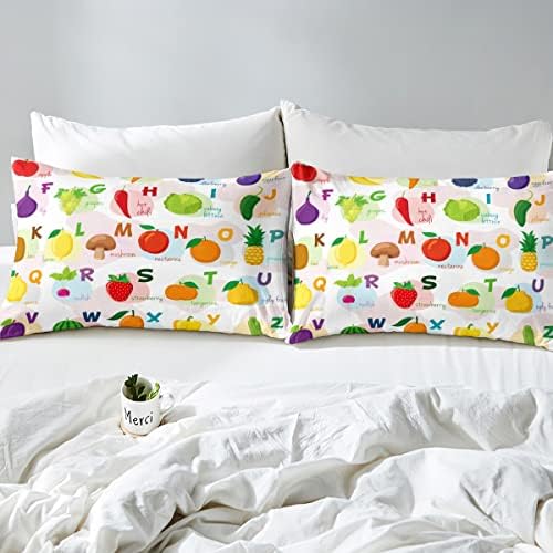 Feelyou Toddlers ABC Fitted Sheet Set Twin Size