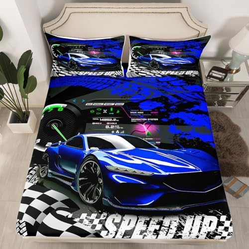Feelyou Kids Race Car Bedding Set Twin
