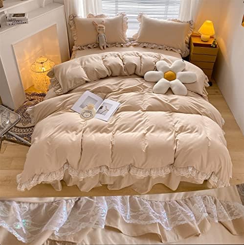 MOOWOO 3-Piece Duvet Cover Set with Zipper Closure