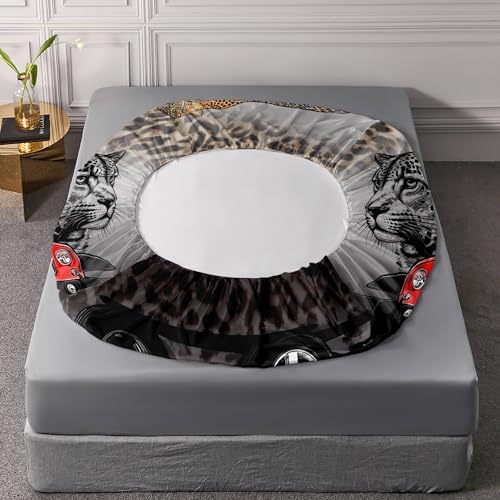 AILONEN Leopard Print Fitted Sheet Set Twin Size