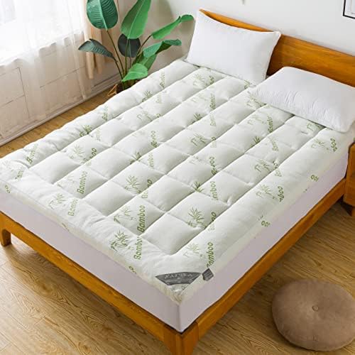 NALUKA Bamboo Viscose Mattress Topper King Size 1