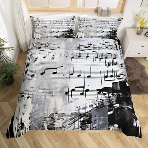 Feelyou Music Duvet Cover Queen Size with Zipper