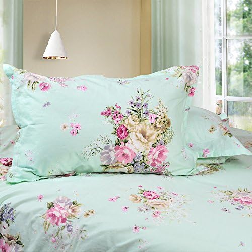 FADFAY 7Pcs Twin Size Cotton Duvet Cover Set with Pillowcases