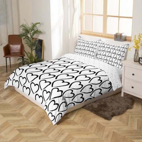 Erosebridal Love Duvet Cover Heart Shaped Set Twin