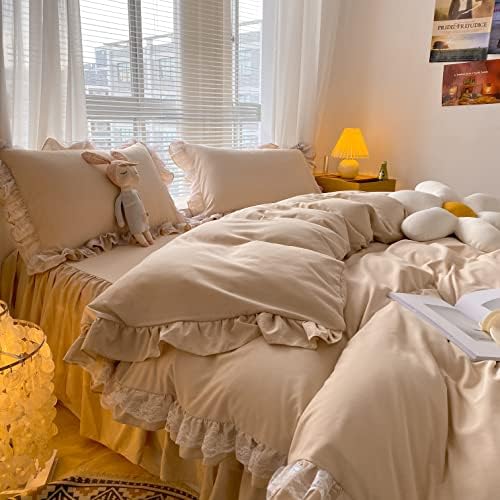 MOOWOO 3-Piece Duvet Cover Set with Zipper Closure