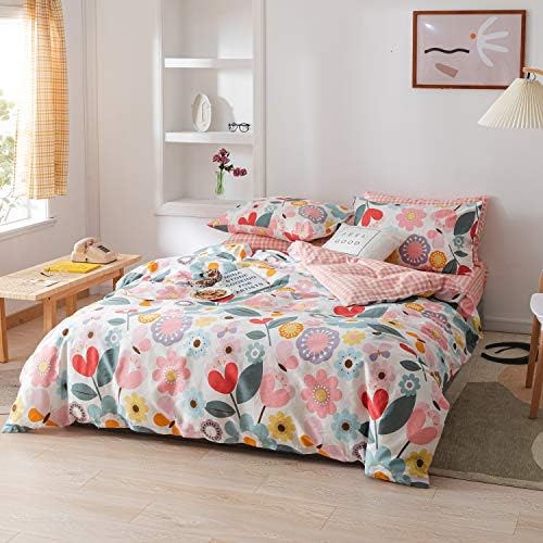 Floral Botanical Duvet Cover Set Queen 3pc