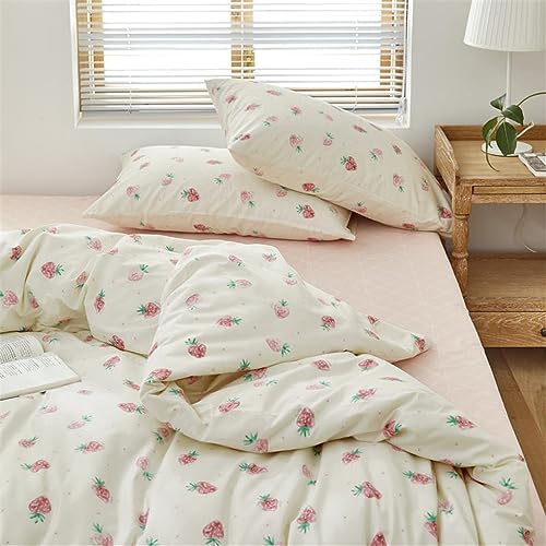 DREAMINGO Cotton Strawberry Duvet Cover Set 1