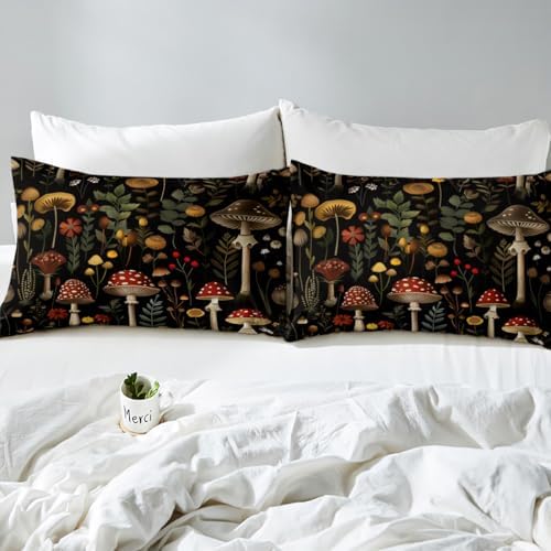 Feelyou Mushroom Duvet Cover Set Queen Size 3D Print