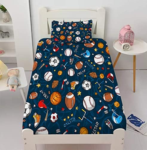 Gusuhome Boys Sports Sheet Set Twin Size 3D Design