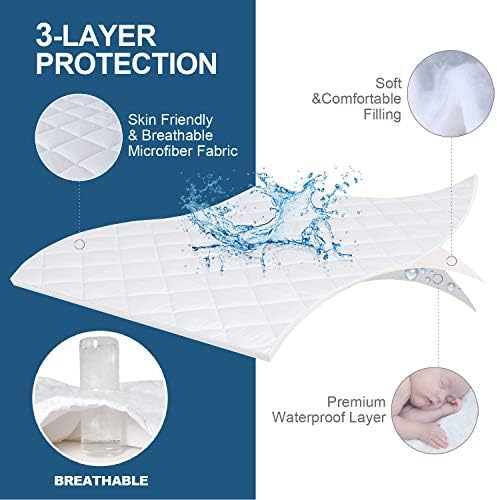 Moonsea Twin Mattress Pad Protector Waterproof and Absorbent