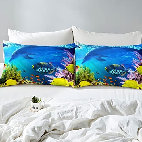 Feelyou Ocean Sealife Bed Sheet Set for Kids