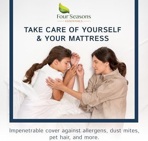 Queen Mattress Encasement Waterproof Zippered Bedbug Protector