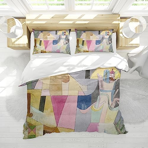 HOBBOY Cute Geometric Duvet Cover Set with Zipper Closure Twin XL