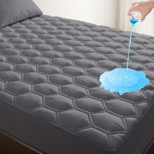 Lunsing Queen Mattress Protector - Waterproof Breathable Soft Cover