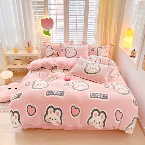 Thickened Super Soft Strawberry Kids Duvet Cover Set