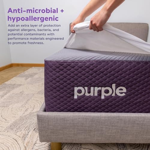 Purple Waterproof Mattress Protector Queen Size 1