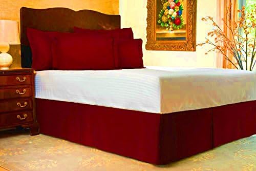 UHCBeddings 15 Drop Cotton Bed Skirt Full Size Burgundy
