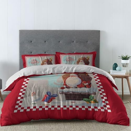 LooPoP Christmas Duvet Cover Set 3 Piece California King 1