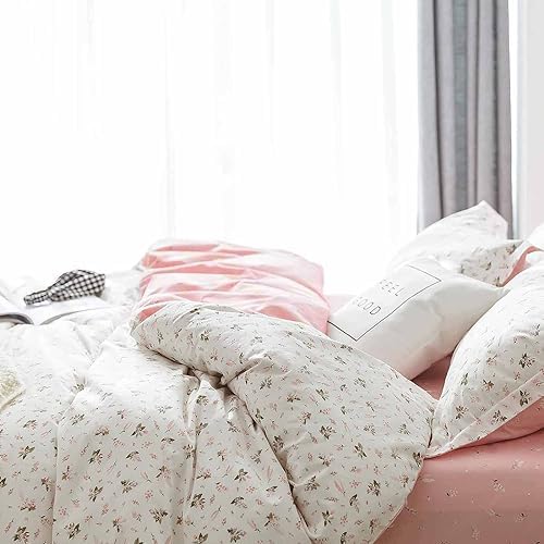 Nanko Pink Floral Microfiber Comforter Set 3pc King Size