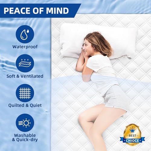 MEELUS Twin Mattress Protector Waterproof Breathable 1