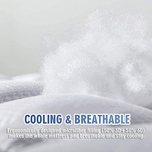 Matbeby Full Mattress Pad Cooling Breathable Fluffy Soft 21 Inch Deep