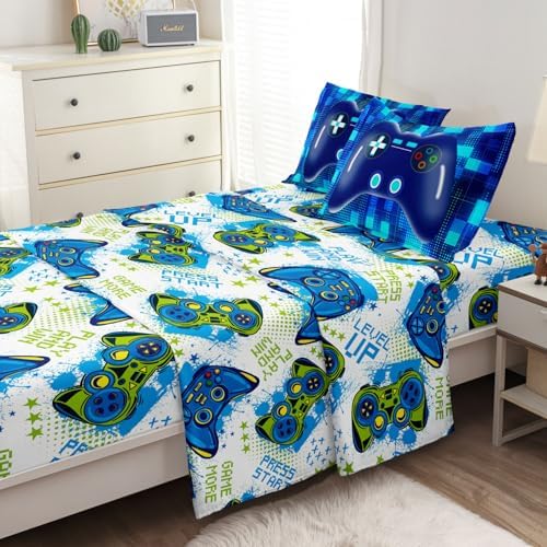 Leaflin Twin Gaming Bed in a Bag 5 Piece Set