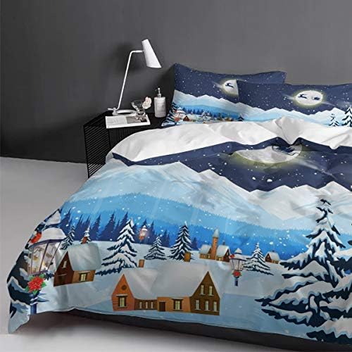 LooPoP Christmas Duvet Cover Set California King 3pcs