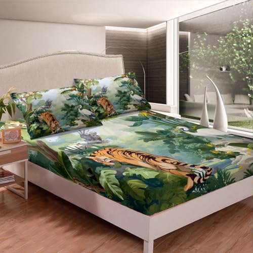 Castle Fairy Tiger Animal Bed Sheet Set 4 Piece 1