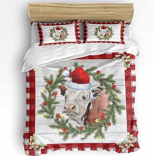 LooPoP Christmas Duvet Cover Set California King 3 Piece