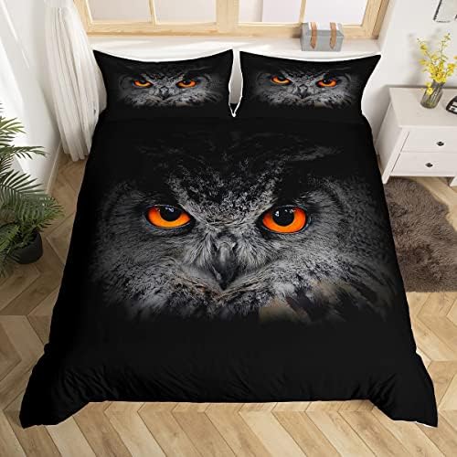 Feelyou Boys 3D Owl Duvet Cover Set Queen