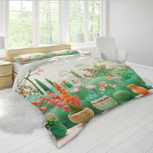 HOBBOY Anime Flowers Duvet Cover Set 3 Piece 1