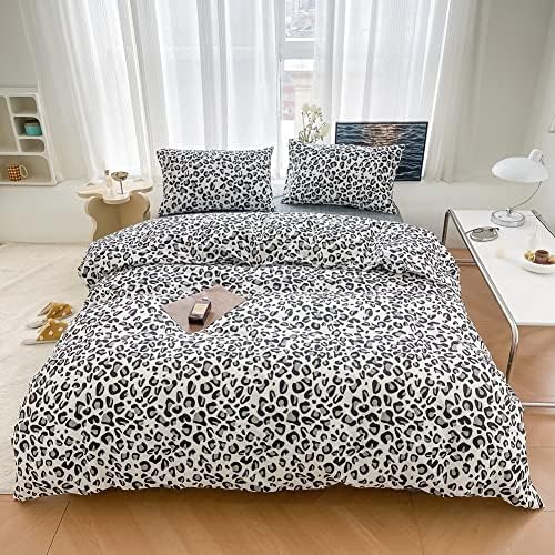 LAYENJOY Leopard Duvet Cover Set Twin 3PCS