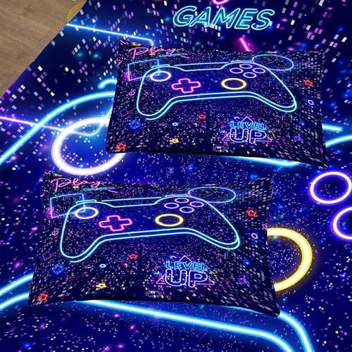 NINENINE Gaming Comforter Set for Boys Kids Queen Size
