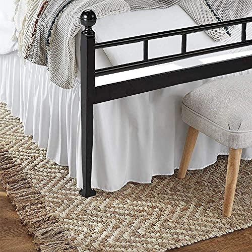 Neem Linen Ruffle Gathered Bed Skirt - Full 6 Inch Drop