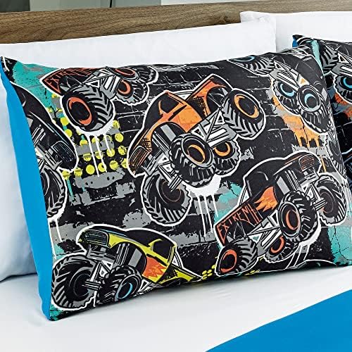 Chezmoi Collection Monster Truck Comforter Set Twin Size 3-Piece