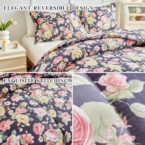 Joyreap 3pcs Floral Cotton Comforter Set for Girls 1