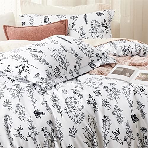 Bedsure Twin XL Duvet Cover Set with Zipper 2 Piece Floral Pattern
